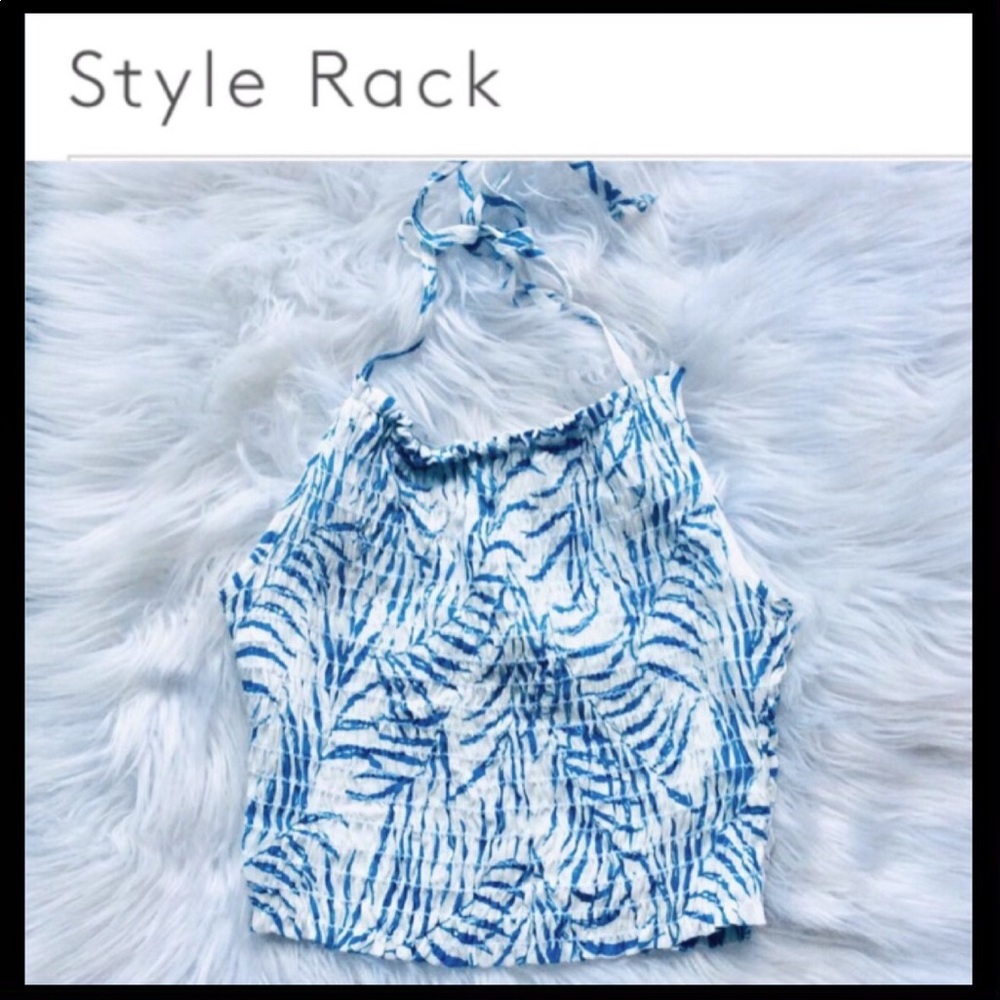 BNWT STYLE RACK Smocked Halter Top